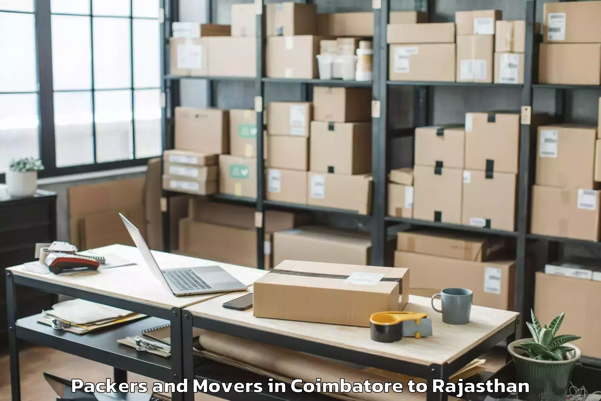 Reliable Coimbatore to Lachhmangarh Sikar Packers And Movers